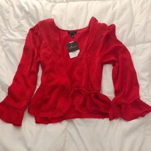 Topshop Freya Wrap Blouse